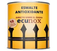 PINTURAS ECU - Esmalte Antioxidante - Esmalte directo sobre óxido - Pintura antioxido metal - Superficie Exterior e Interior - Acabado Mate y de Rápido Secado (Tabaco Brillante, 4 L)