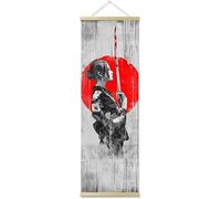 Pinturas en rollo, Decoración de pared con desplazamiento for colgar en la, carteles e impresiones samuráis femeninos, decoración artística Bushido(19.7''X59'')