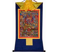 Pinturas en rollo, Pintura de rollo seda, Thangka tibetano, 58 deidades iracundas del Bardo Thodol(Blu,Large(85cm*63cm))