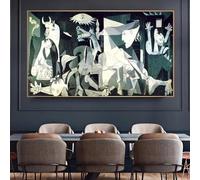 Pinturas famosas, arte mural, Picasso, Guernica, lienzo en HD, pósteres e impresiones, decoración para el hogar, dormitorio, sala de estar, 60 x 120 cm (24 x 47 pulgadas), sin marco