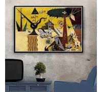 Pinturas famosas de Joan Miró, carteles abstractos e impresiones en lienzo, cuadros para pared, decoración abstracta para el hogar (60 x 80 cm/sin marco)