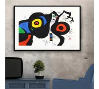 Pinturas famosas de Joan Miró, carteles abstractos e impresiones en lienzo, cuadros para pared, decoración abstracta para el hogar (40 x 50 cm/sin marco)
