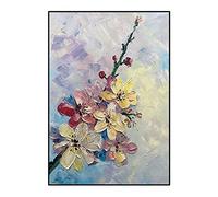 Pinturas Oleo, Textura Amarilla Rama De Flor De Ciruelo Obra De Arte Abstracta Moderna Pinturas Al Óleo Pintadas A Mano Originales Sobre Lienzo Arte De Pared Para Sala De Estar Dormitorio Oficina