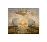 Pinturas sobre lienzo Salvador Dali L'Aurora Abstract Egg Sun Rays Posters Prints Wall Art Pictures para la decoración de la sala de estar 85x120cm sin marco