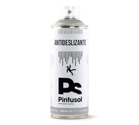 PINTUSOL Antideslizante en Spray, Transparente Incoloro, Previene Caídas Resbalones, Suelos Bañeras, Alta Adherencia, Fácil Aplicación, Secado Rápido, Pintura Anti Deslizante Profesional Espray 400ml