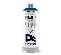 PINTUSOL Esmalte Brillante Azul Genciana en Spray RAL5010, Acabado Brillo, Resistencia UV Alta Opacidad, Fácil Aplicación Multisuperficie Madera Metal Plástico, Pintura Profesional Espray 400ml
