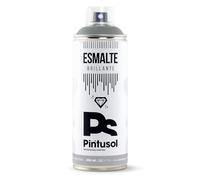 PINTUSOL Esmalte Brillante Gris Ventana en Spray RAL7040, Acabado Brillo, Resistencia UV Alta Opacidad, Fácil Aplicación Multisuperficie Madera Metal Plástico, Pintura Profesional Espray 400ml