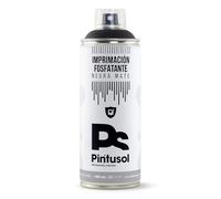 PINTUSOL Imprimación Fosfatante Negra Mate en Spray, Primer Pintura Antioxidante Metal, Alta Adherencia Fácil Aplicación, Secado Rápido, Imprimación Aparejo Hierro Acero Negro Profesional Espray 400ml