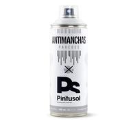PINTUSOL Pintura Antimanchas Paredes en Spray, Acrílica Blanca Alta Opacidad, Cubre Manchas Antihumedad Antimoho, Fácil Aplicación, Pintura Profesional Anti Manchas Pared Espray 400ml