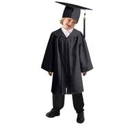 PINTUTU 2025 Preescolar Graduación Toga y Birrete Brillante para Niños Jardín de Infancia Niño Niña Regalo 12 Colores de Toga y Birrete Traje de graduación para niños niños