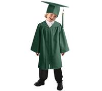 PINTUTU 2025 Preescolar Graduación Toga y Birrete Brillante para Niños Jardín de Infancia Niño Niña Regalo 12 Colores de Toga y Birrete Traje de graduación para niños niños