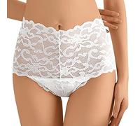 PINTUTU Braguitas Nuevas de algodón Puro para Mujer, lencería de Encaje, Talle Medio, ultrafinas, Transparentes, con Parte Inferior de Malla, Ropa Interior Femenina. Cómodo