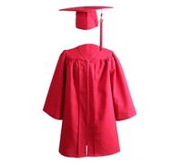 PINTUTU Niños Graduación Toga y Birrete Niña Regalo Jardín de Infancia Preescolar Fotografía Regalo Rojo Traje de graduación para niños niños
