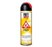 Pinty Plus 250 - Pintura spray marcador fluor, 650cc, Rojo