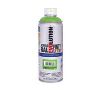 PINTY PLUS 95886 Pintura EN Spray Evolution Water-Based 520CC Verde Amarillento, RAL 6018 Yellow Green, 65 mm