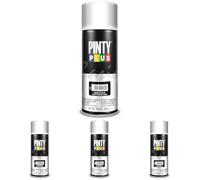 PINTY PLUS BASIC Pintura de Esmalte en spray 520cc Negro Mate 9005 (Paquete de 4)