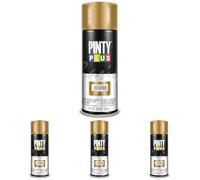 PINTY PLUS BASIC Pintura en spray 520 cc Oro P151, 400 ml (Paquete de 4)