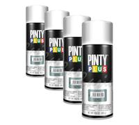 PINTY PLUS BASIC PINTURA EN SPRAY 520cc Gris Medio 7000, 400ml - 520cc (Paquete de 4)