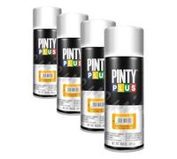 PINTY PLUS Pintura en spray BASIC 520cc Amarillo Medio 1028 (Paquete de 4)