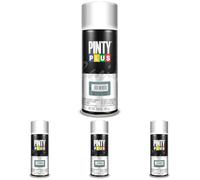 PINTY PLUS Pintura en Spray Basic 520cc Gris Medio Mate 7000, 400 ml (Paquete de 4)
