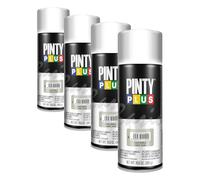 PINTY PLUS Pintura en spray BASIC 520cc Gris Perla 7038 (Paquete de 4)