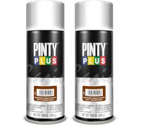 PINTY PLUS Pintura en Spray Basic 520cc Marrón Tabaco Mate 8007, 400 ml (Paquete de 2), 400