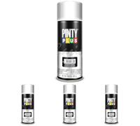 PINTY PLUS Pintura en spray BASIC 520cc Satin. Negro 9005 (Paquete de 4)