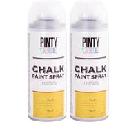 PINTY PLUS PINTURA EN SPRAY CHALK CK801 AMARILLO MOSTAZA (Paquete de 2)