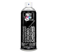 PINTYPLUS ART & CRAFT Pintura Spray Efecto Cromo 520cc Plata C150, Único, Estándar (222), el embalaje puede variar