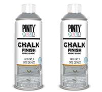 PINTYPLUS CHALK Pintura spray a la tiza 520cc gris ceniza CK798 (Paquete de 2)