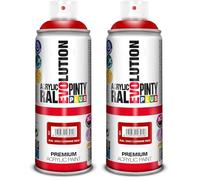 PINTYPLUS EVOLUTION 1 Spray, Rojo RAL 3002 (Paquete de 2)