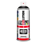 Pintura spray Acrílica Satinada PINTYPLUS EVOLUTION 520cc Satin jet black Ral 9005