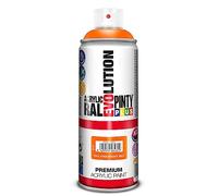 PINTYPLUS EVOLUTION Naranja Pintura spray Acrílica Brillo 520cc Bright Red Orange Ral 2008, 400 ml-520 cc