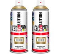 PINTYPLUS EVOLUTION Novasol spray M129408 - Pintura spray acrilica 520 cc oro (Paquete de 2)