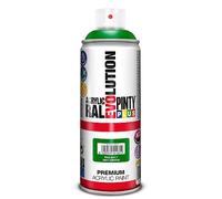 PINTYPLUS EVOLUTION Pintura Acrilica Brillo Spray 520cc Verde RAL 6017 May Green, Único, 300 g (Paquete de 1), 400