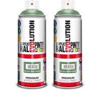 PINTYPLUS EVOLUTION Pintura spray Acrílica Brillo 520cc Reseda green Ral 6011 (Paquete de 2)