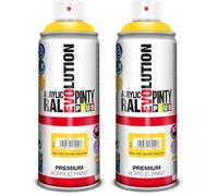 Pintyplus M123005 - Pintura spray acrilica evolution 520 cc amarillo (Paquete de 2)