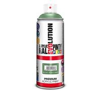 PINTYPLUS Pintura spray Acrílica Brillo EVOLUTION 520cc Reseda green Ral 6011 300 g (Paquete de 1)