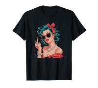 Pinup Girl Saying No, diseño Retro, Atrevido y Divertido Camiseta