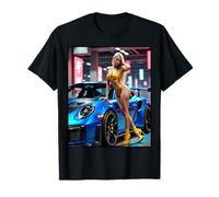 Pinup Girls & Exotic Cars Tee Sexy Blonde Girl & Exotic Car Camiseta