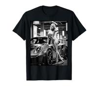Pinup Girls & Exotic Cars Tee Sexy Blonde Girl & Exotic Car Camiseta