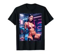 Pinup Girls & Exotic Cars Tee - Sexy Latina Bikini Modelo Camiseta