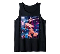 Pinup Girls & Exotic Cars Tee - Sexy Latina Bikini Modelo Camiseta sin Mangas
