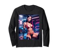 Pinup Girls & Exotic Cars Tee - Sexy Latina Bikini Modelo Manga Larga