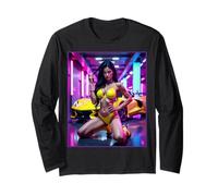 Pinup Girls & Exotic Cars Tee Sexy Latina Girl & Exotic Car Manga Larga