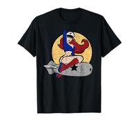 Pinup Muerte desde Arriba Bombardero Segunda Guerra Mundial Camiseta