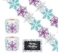 Pinwand Bordüre, 164 Fuß Pinnwand Bordüre Weihnachten, Pinnwandrändern Klassenzimmer, Snowflade, Bulletin Board Border für Schule, Büro, Zuhause Weihnachten Dekoration