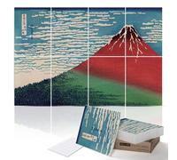 PINWELIFE® Paneles Acústicos de Arte en la Pared, Paneles Fonoabsorbentes para Casa/Oficina, Absorción Decorativa y Amortiguación, Cancelación de Ruido y Eco (Monte Fuji de Katsushika Hokusai)