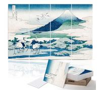 PINWELIFE® Paneles Acústicos de Arte en la Pared, Paneles Fonoabsorbentes para Casa/Oficina, Absorción Decorativa y Amortiguación, Cancelación de Ruido y Eco (Manor de Umezawa)