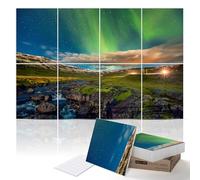 PINWELIFE® Paneles Acústicos de Arte en la Pared, Paneles Fonoabsorbentes para Casa/Oficina, Absorción Decorativa y Amortiguación, Cancelación de Ruido y Eco (Aurora)